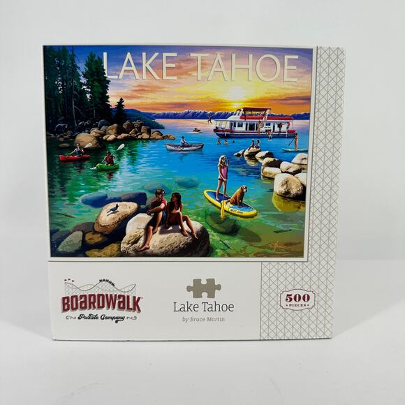 Boardwalk Lake Tahoe California 500 Piece Jigsaw Puzzle Collectible - Picture 1 of 6